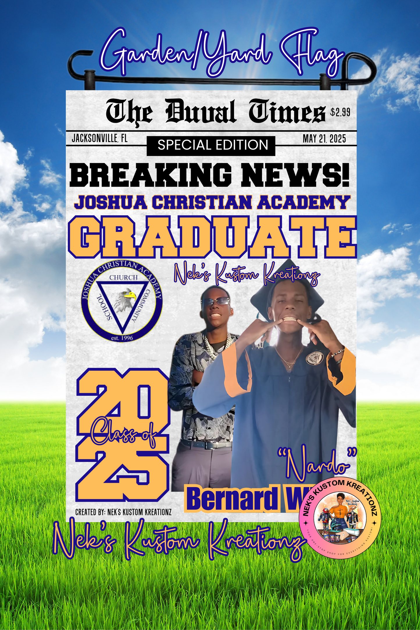 Custom Graduation Yard Flags