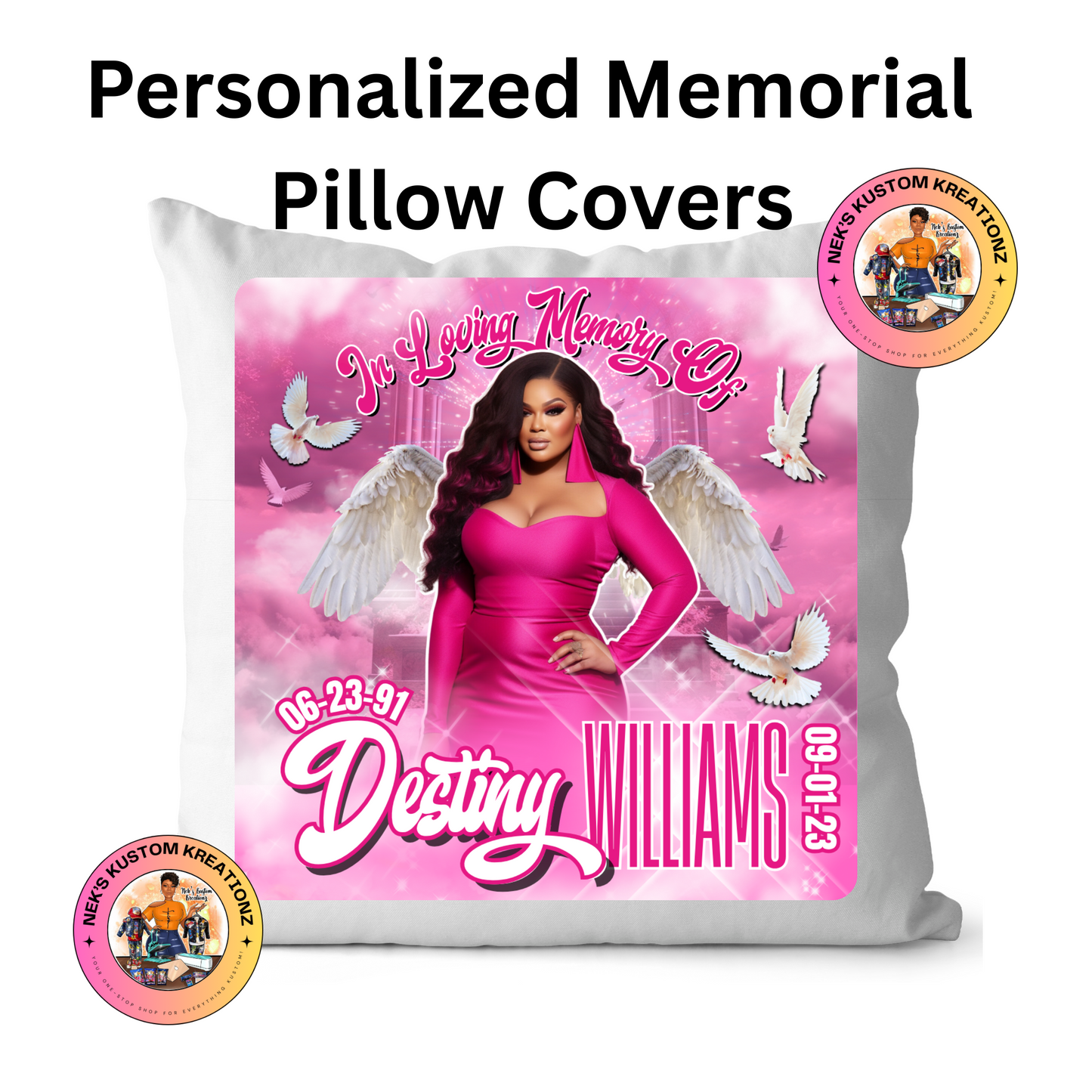 Memorial Pillow Cover – Cherish Their Memory