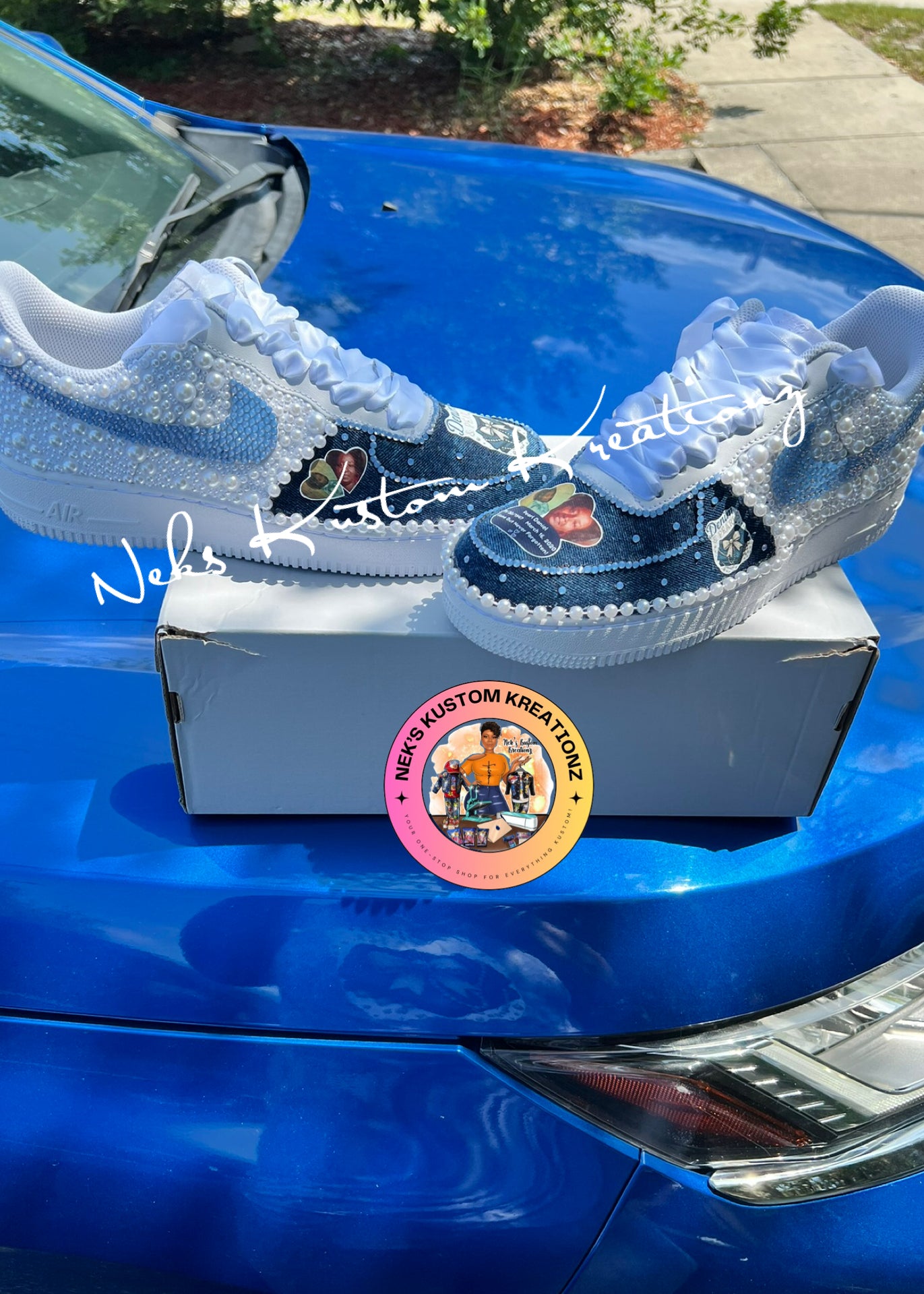 Pearl & Denim Custom Air Force 1s