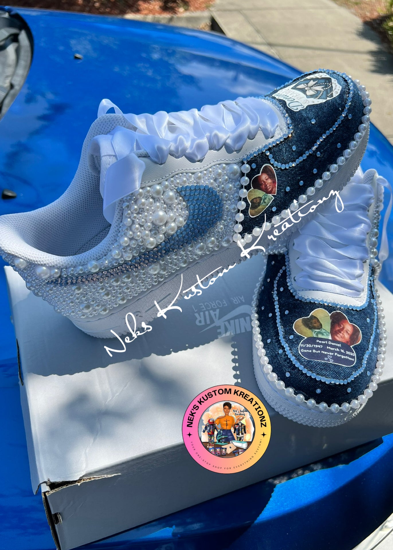 Pearl & Denim Custom Air Force 1s