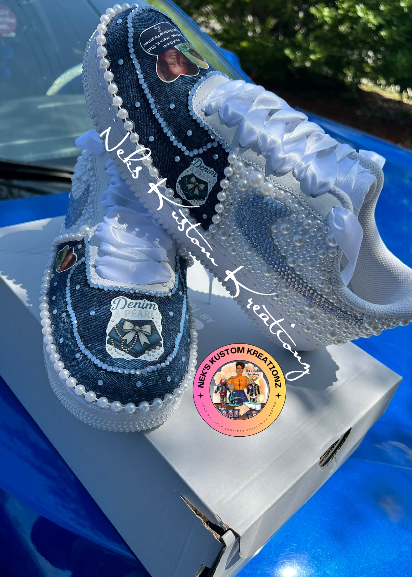 Pearl & Denim Custom Air Force 1s