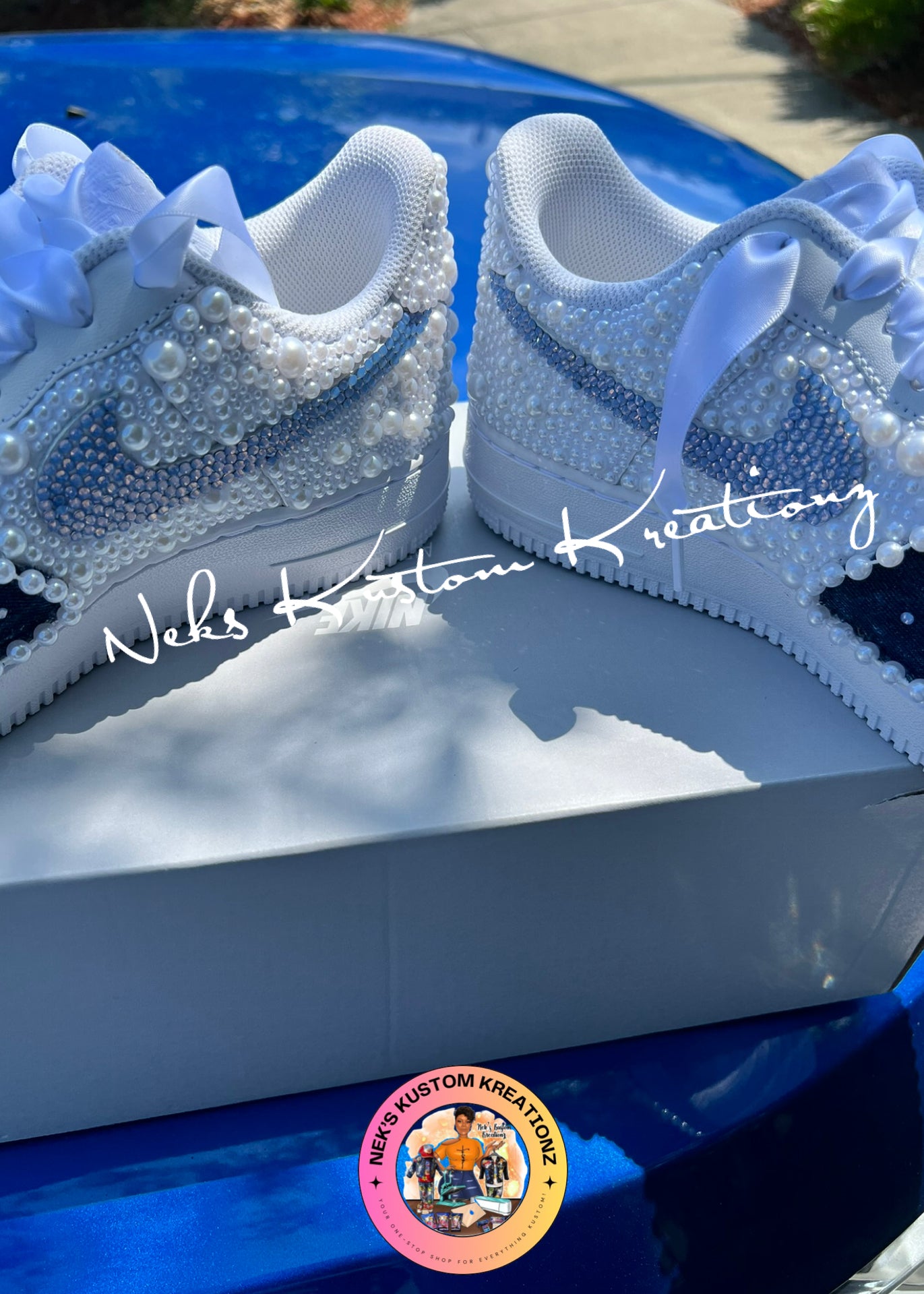 Pearl & Denim Custom Air Force 1s
