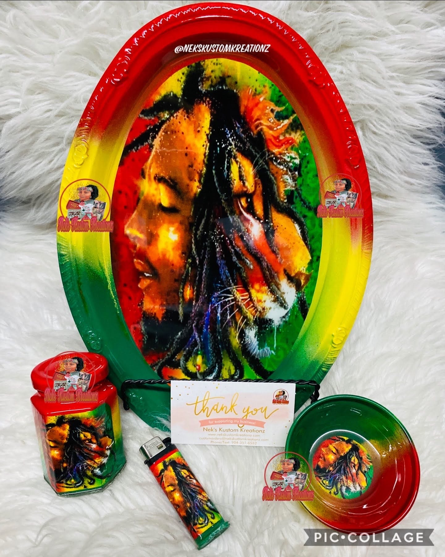 Bob Marley/Lion Head Customized Tray Gift Set