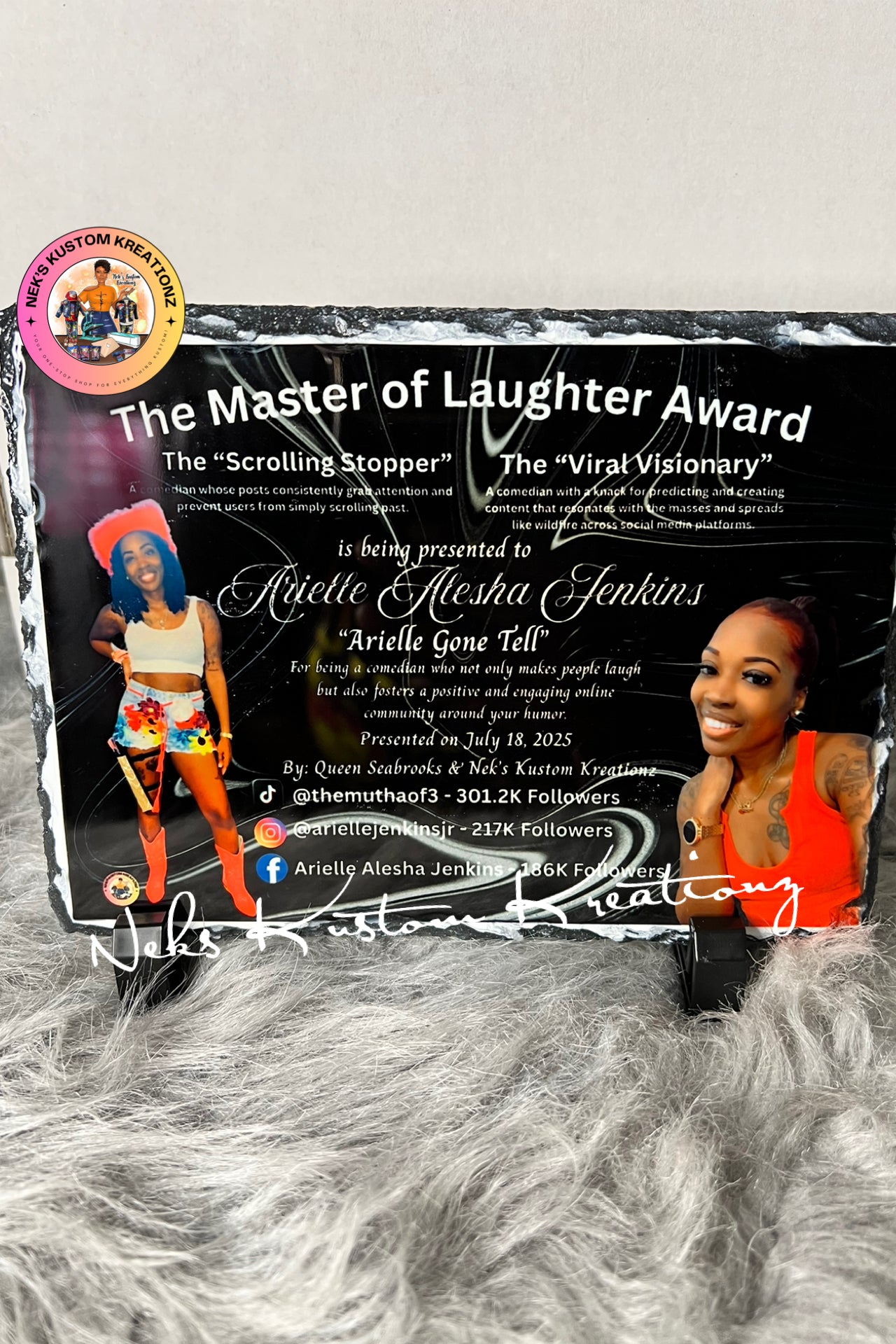 Personalized Slate for Gift, Birthdays, Achievements
