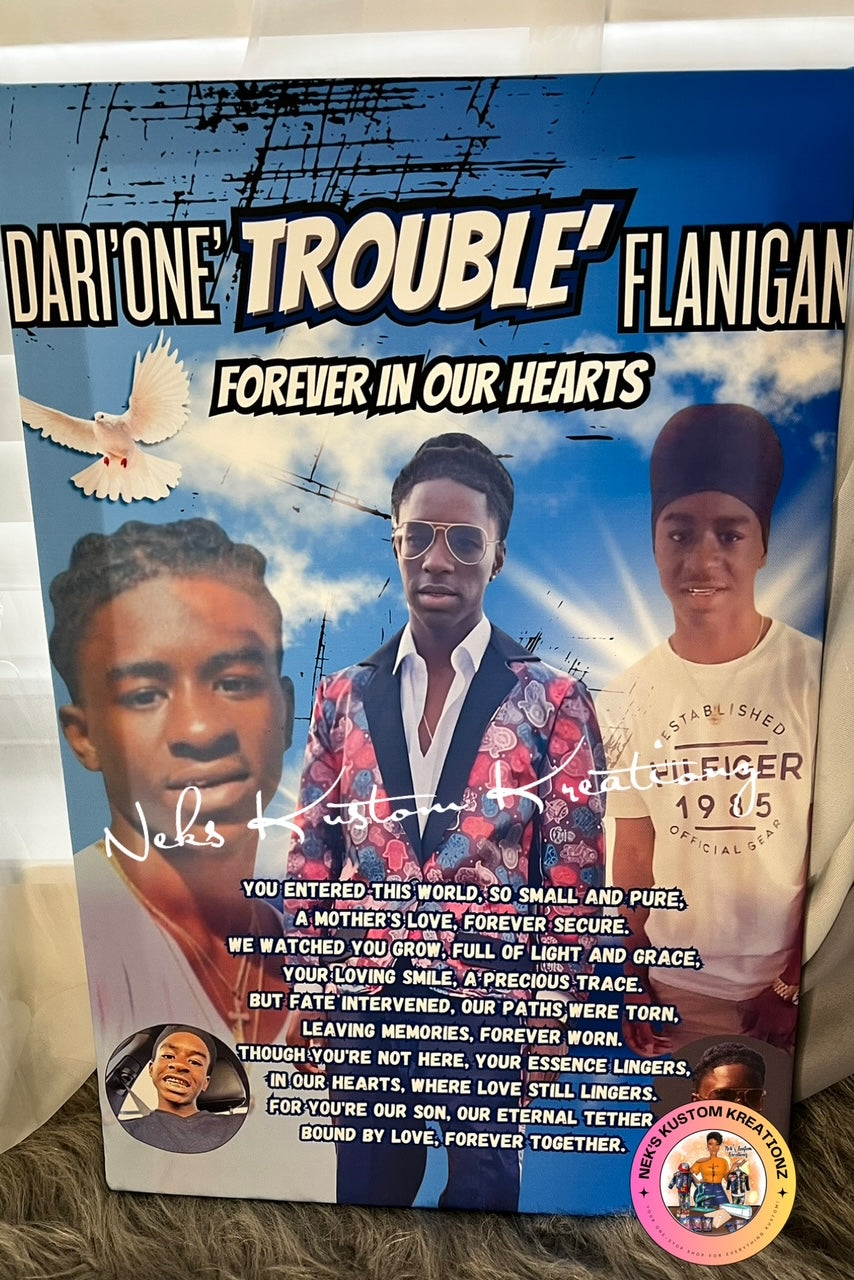 Custom Memorial Canvas Portrait (Personalized)