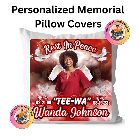 Memorial Pillow Cover – Cherish Their Memory