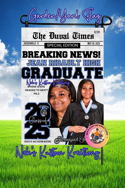 Custom Graduation Yard Flags