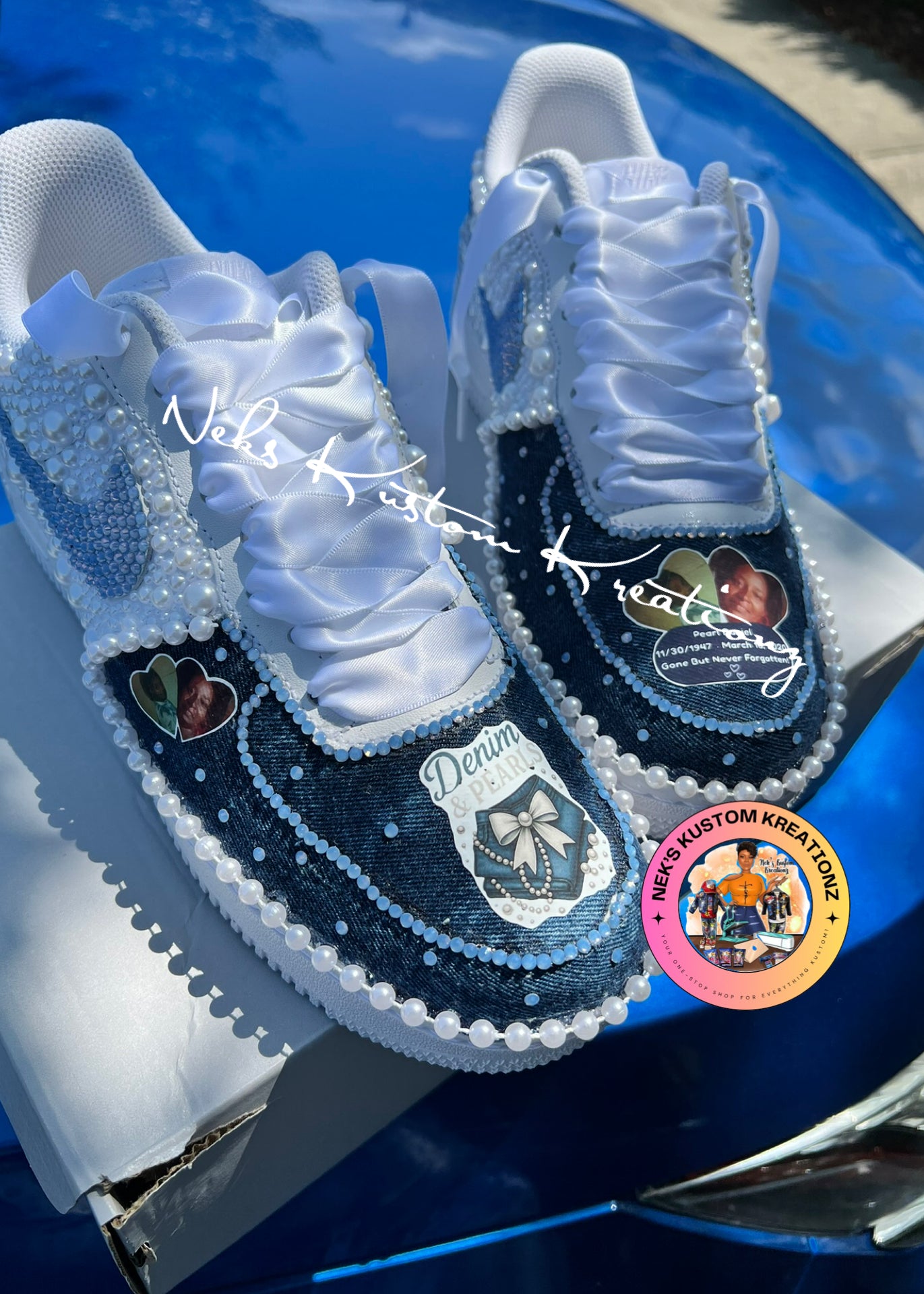 Pearl & Denim Custom Air Force 1s