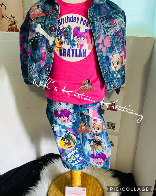 Custom Puppy Dog Pals Themed Outfit (Girl)