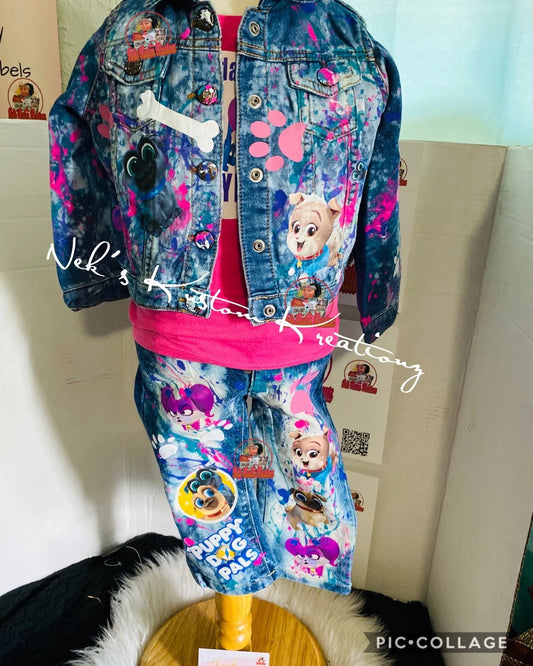 Custom Puppy Dog Pals Themed Outfit (Girl)